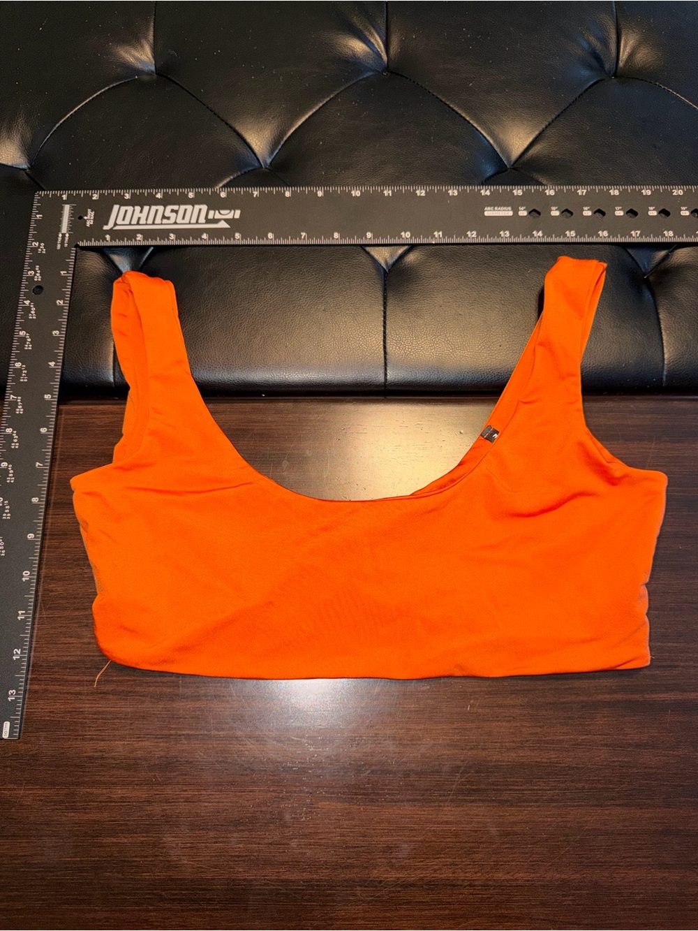 PrettyLittleThing Bright Orange Scoop Neck Crop Top